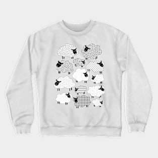 cute textured cheep - black and white Crewneck Sweatshirt